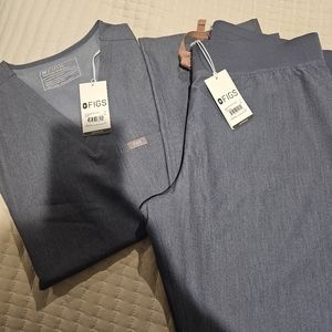 Figs scrub set denim